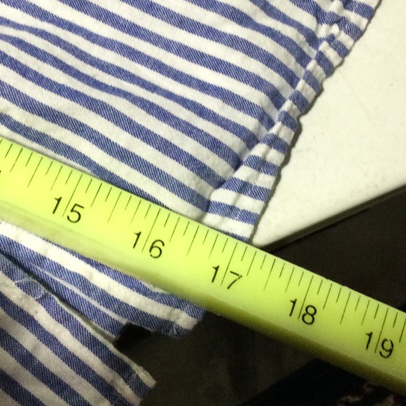 Lane Bryant 22/24  Blue and White Off Shoulder Boxy Blouse - Picture 7 of 7